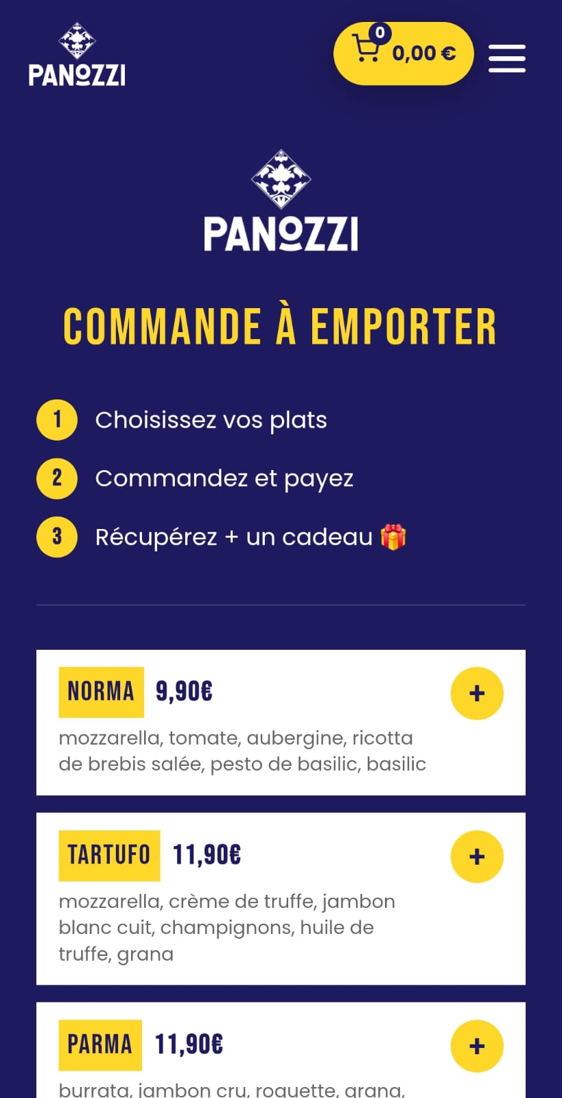 Panozzi Menu